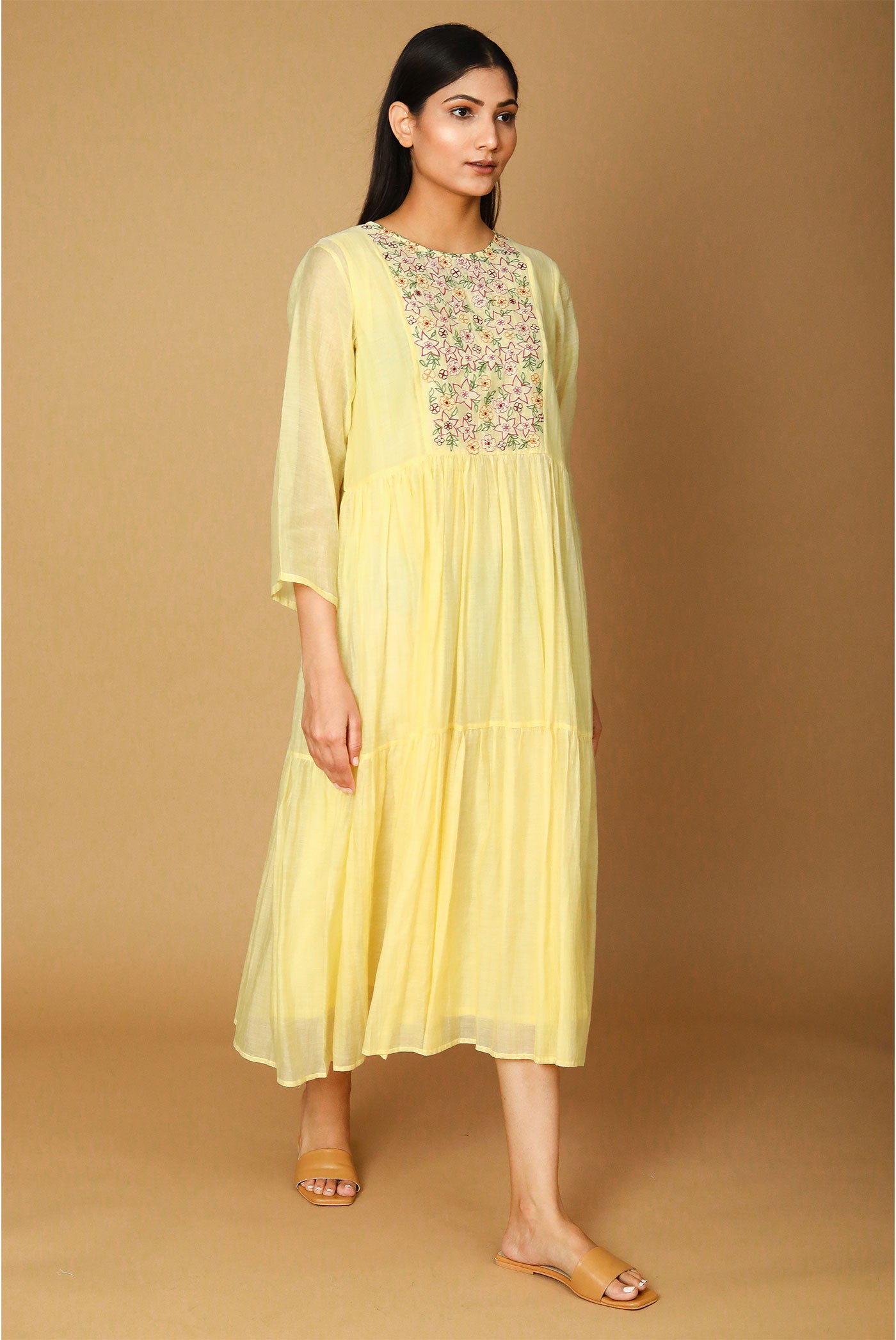 Mehar - Yellow Yoke Embroidery