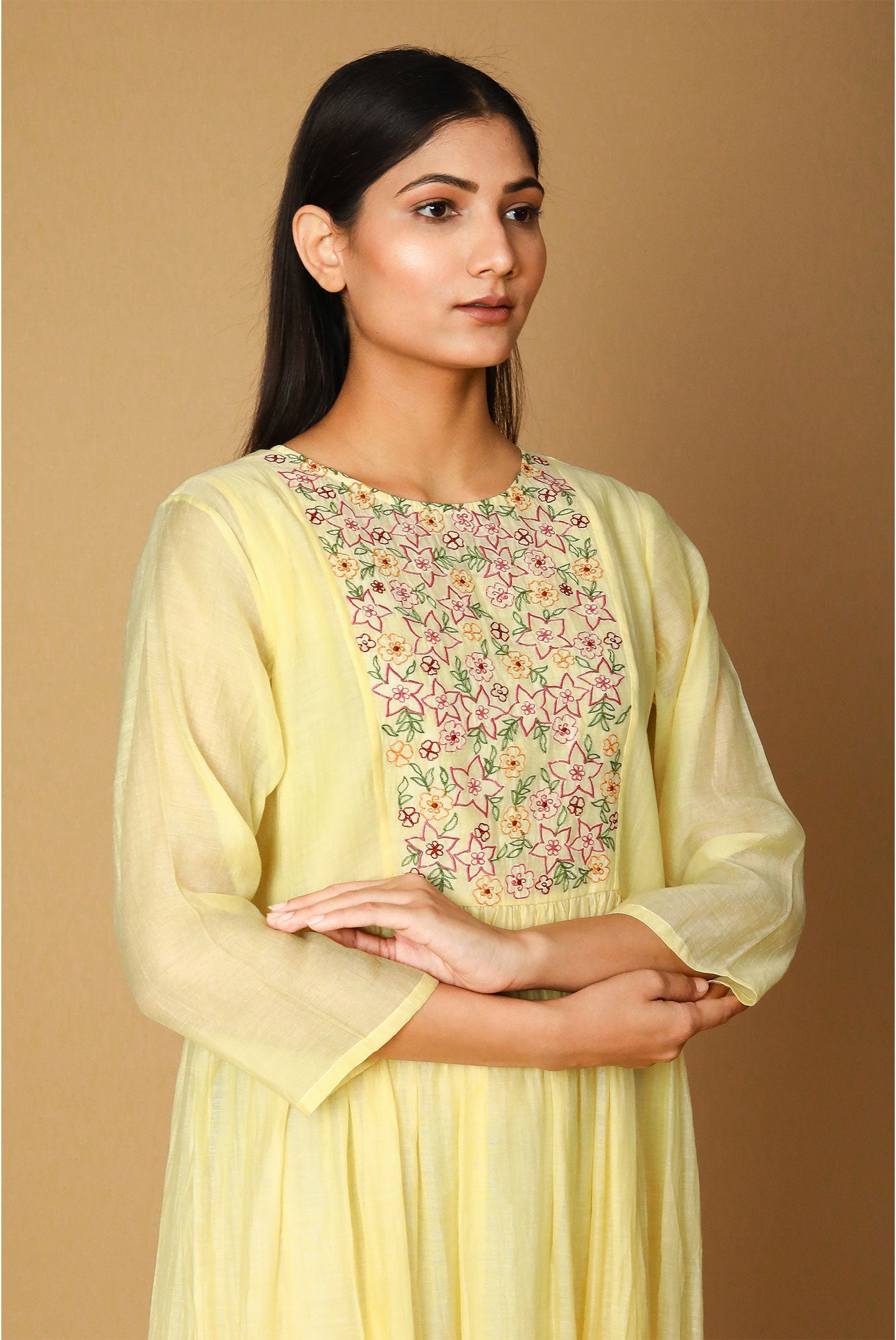 Mehar - Yellow Yoke Embroidery