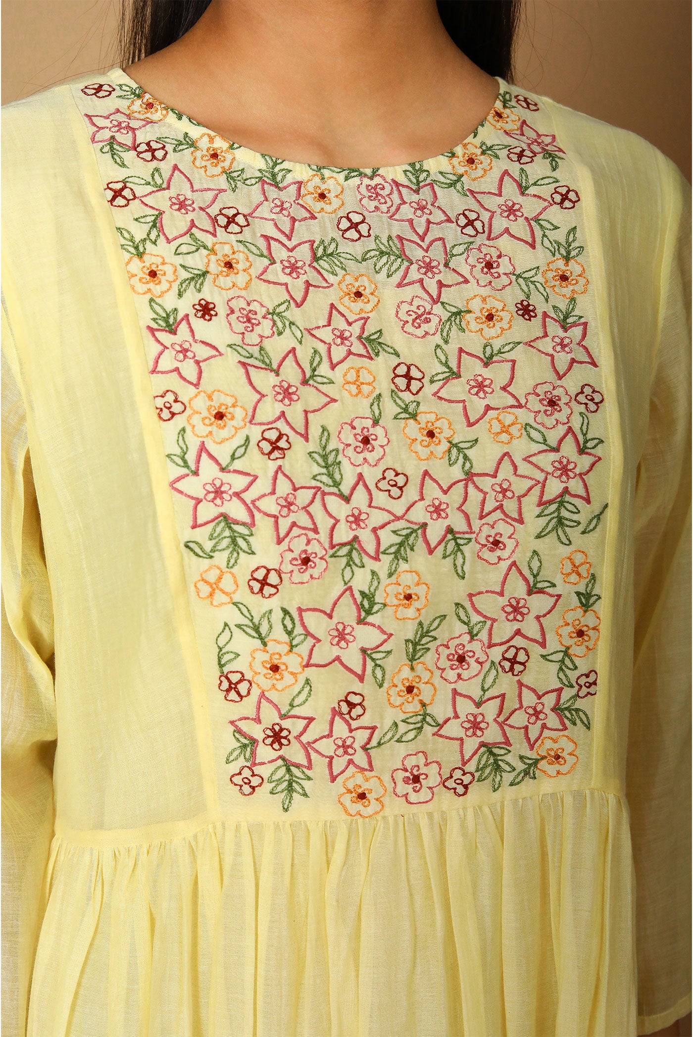 Mehar - Yellow Yoke Embroidery